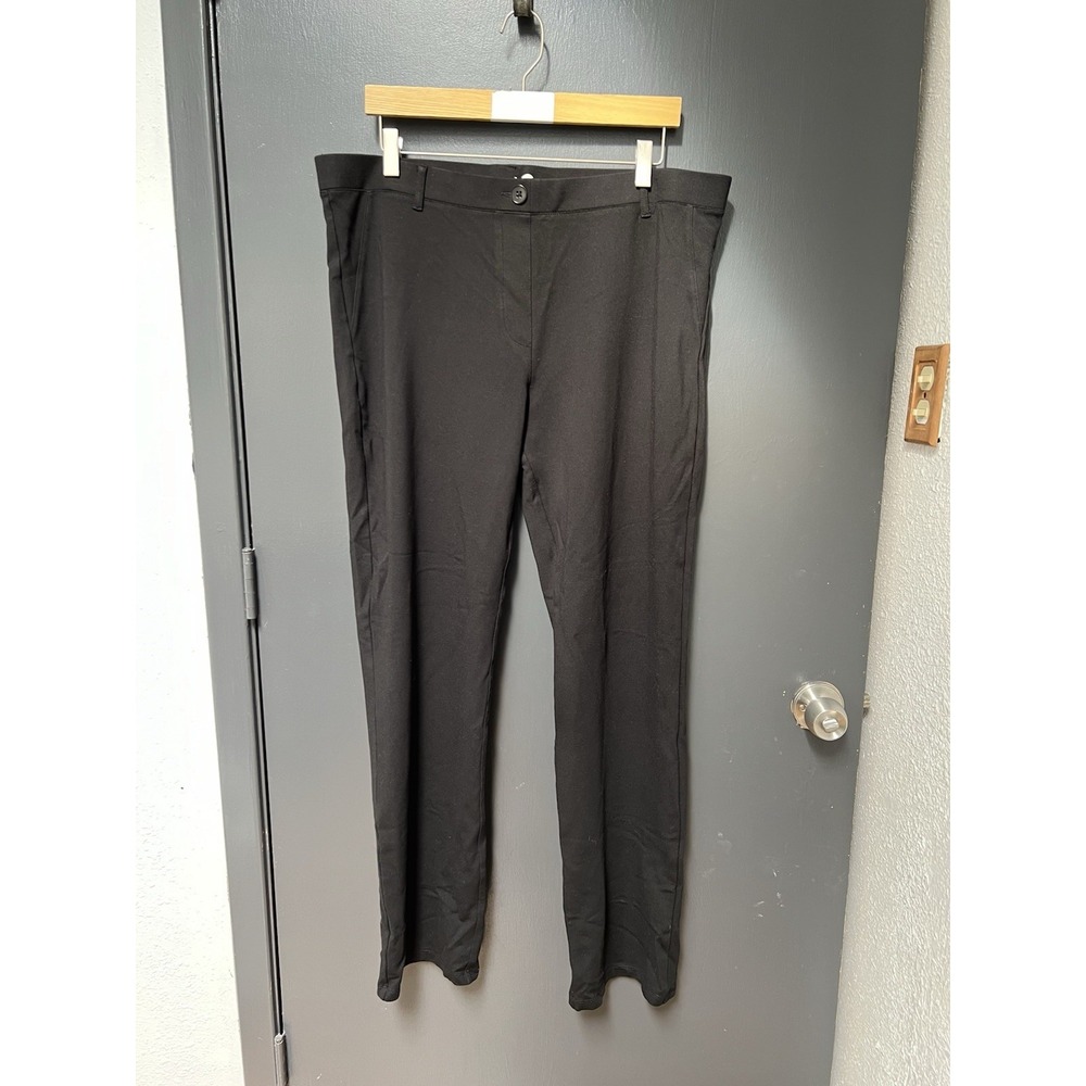 Betabrand Black Trouser Dress Pant Size 2XL Long Career Office Straight Leg